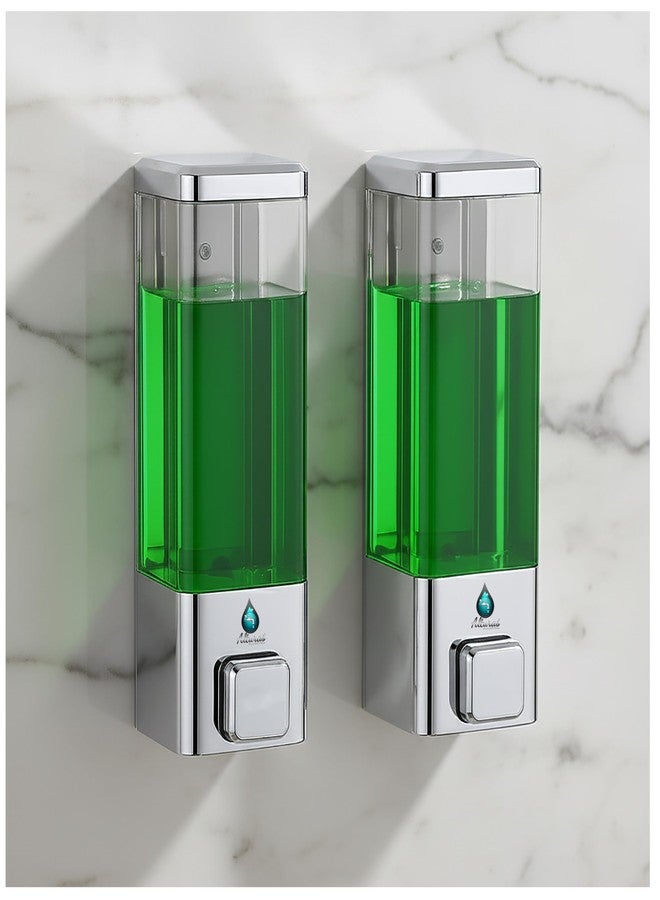 Alturas ABS Plastic Wall Mounted Soap Shampoo Conditioner Hand Wash Gel Dispenser Liquid Soap Dispenser for Bathroom Basin Kitchen Sink (350 Ml Pack of 2) - Image 1